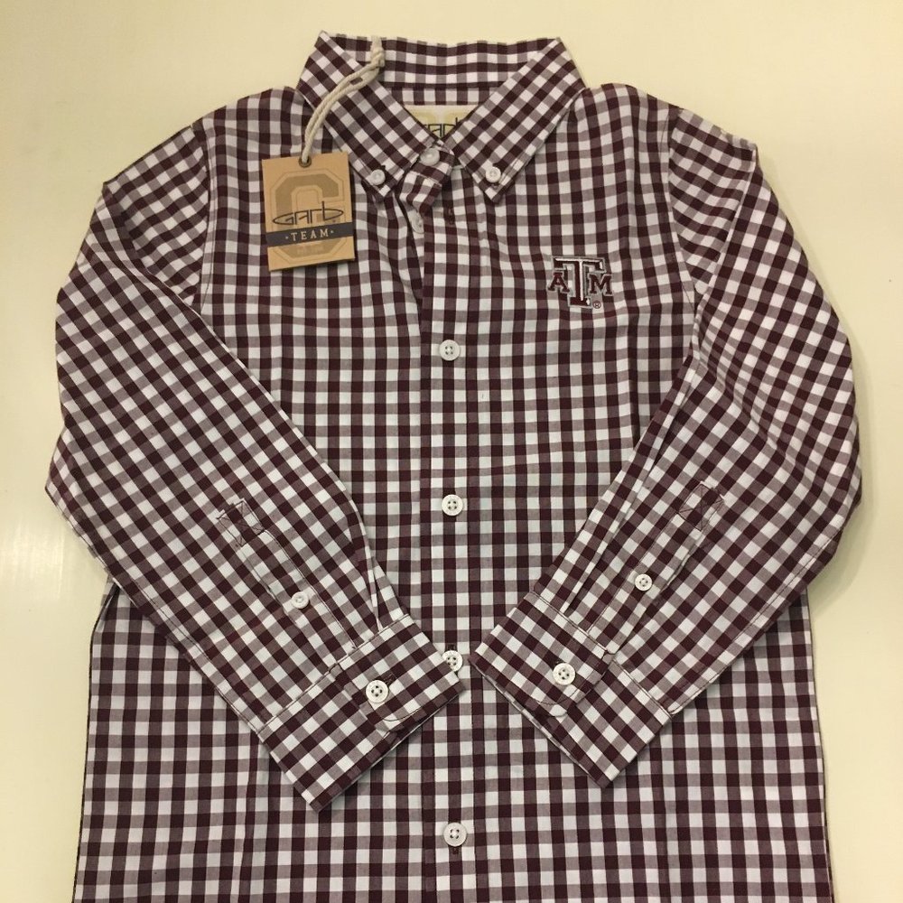 Texas A&M Boys' Long-Sleeve Button-up - size Small - NEW!